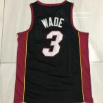 Maillot de Basket #3 Wade Miami Heat authentique 2012-13 finals Noir